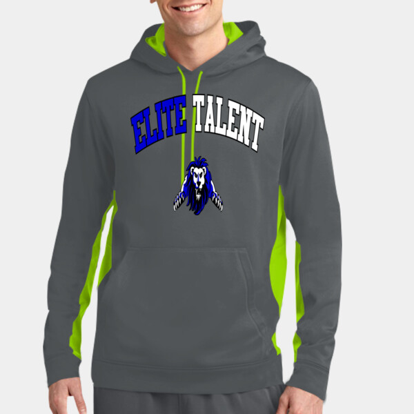 ELITE TALENT - Sport Wick ® Fleece Colorblock Hooded Pullover Thumbnail