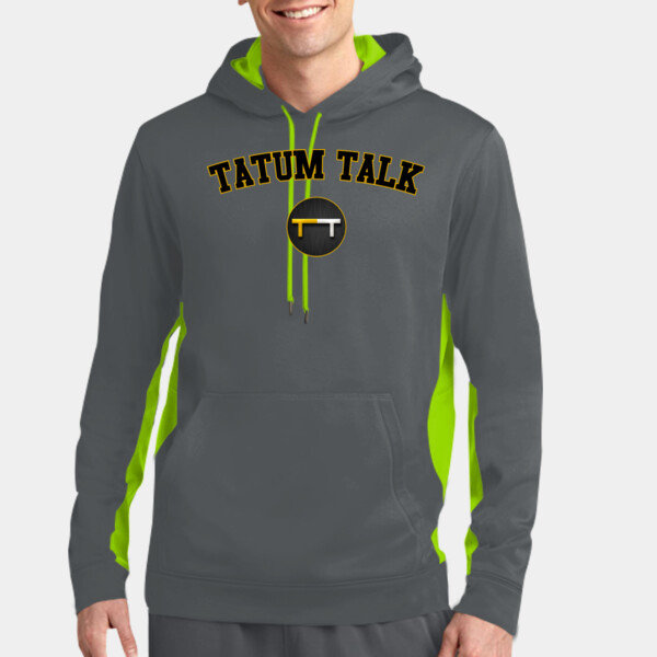 TATUM TALK - Sport Wick ® Fleece Colorblock Hooded Pullover Thumbnail